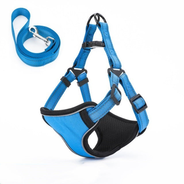 JMT-087370 Nylon Vest-Style Dog Walking Rope - Soft and Breathable Design for Comfort