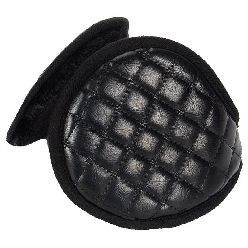 JMT-087370 Winter Warm Plush Earmuffs for Kids - Soft Polyester and Viscose Fiber Ear Protection in Black, Navy, Grey, and Brown