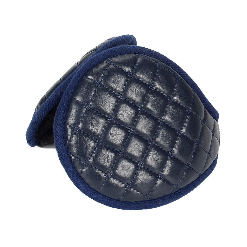 JMT-087370 Winter Warm Plush Earmuffs for Kids - Soft Polyester and Viscose Fiber Ear Protection in Black, Navy, Grey, and Brown