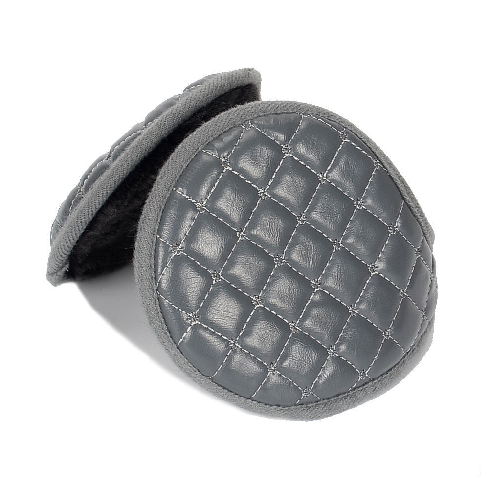 JMT-087370 Winter Warm Plush Earmuffs for Kids - Soft Polyester and Viscose Fiber Ear Protection in Black, Navy, Grey, and Brown
