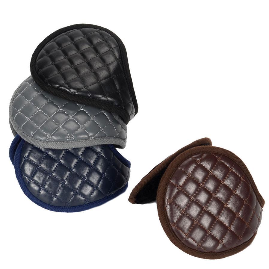 JMT-087370 Winter Warm Plush Earmuffs for Kids - Soft Polyester and Viscose Fiber Ear Protection in Black, Navy, Grey, and Brown