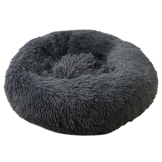 JMT-087498 Soft Plush Round Pet Bed - Removable & Washable Cushion for Winter Comfort - Available in Multiple Colors and Sizes