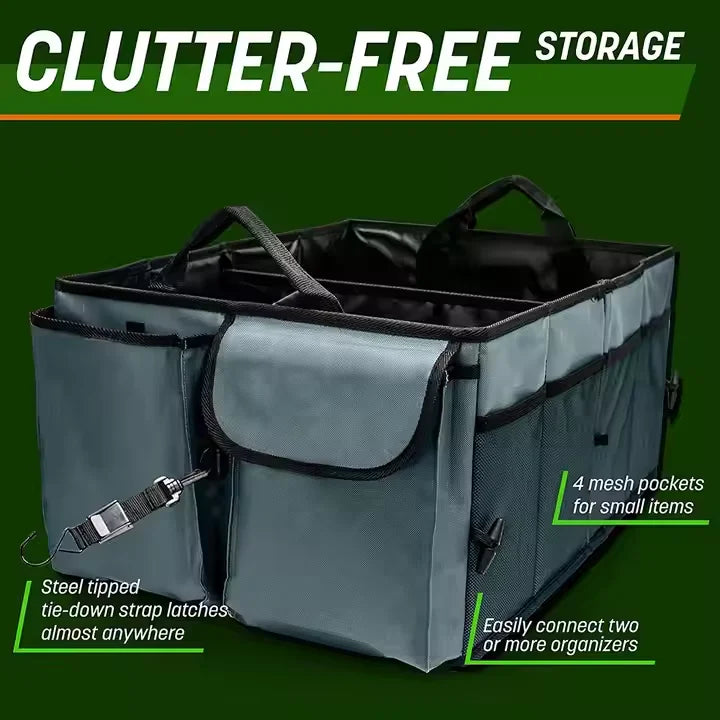 JMT-087818 Portable Folding Car Storage Box and Garden Trunk Organiser for Efficient Space Management