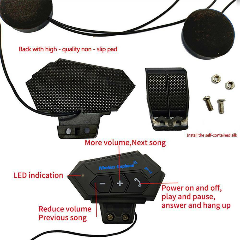 JMT-088330 Bluetooth Motorcycle Helmet Headset with Long Battery Life and Reliable Connectivity