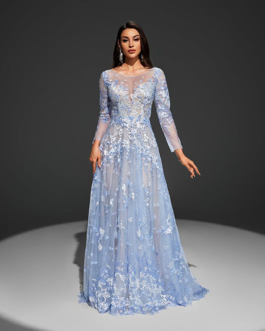 JMT-088586 Sophisticated Blue Dress SH0036 for Formal Events