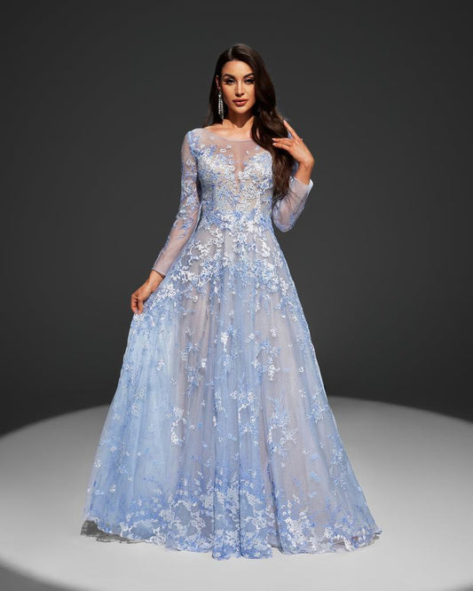 JMT-088586 Sophisticated Blue Dress SH0036 for Formal Events