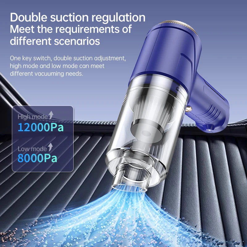 JMT-088650 High-Power Wireless Car Vacuum Cleaner with 16000PA Suction and Low Noise Design