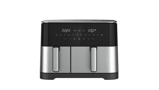 JMT-089098 11L Dual Core Metal Air Fryer – Multifunctional Cooking Pot with Large Capacity and Visible Design