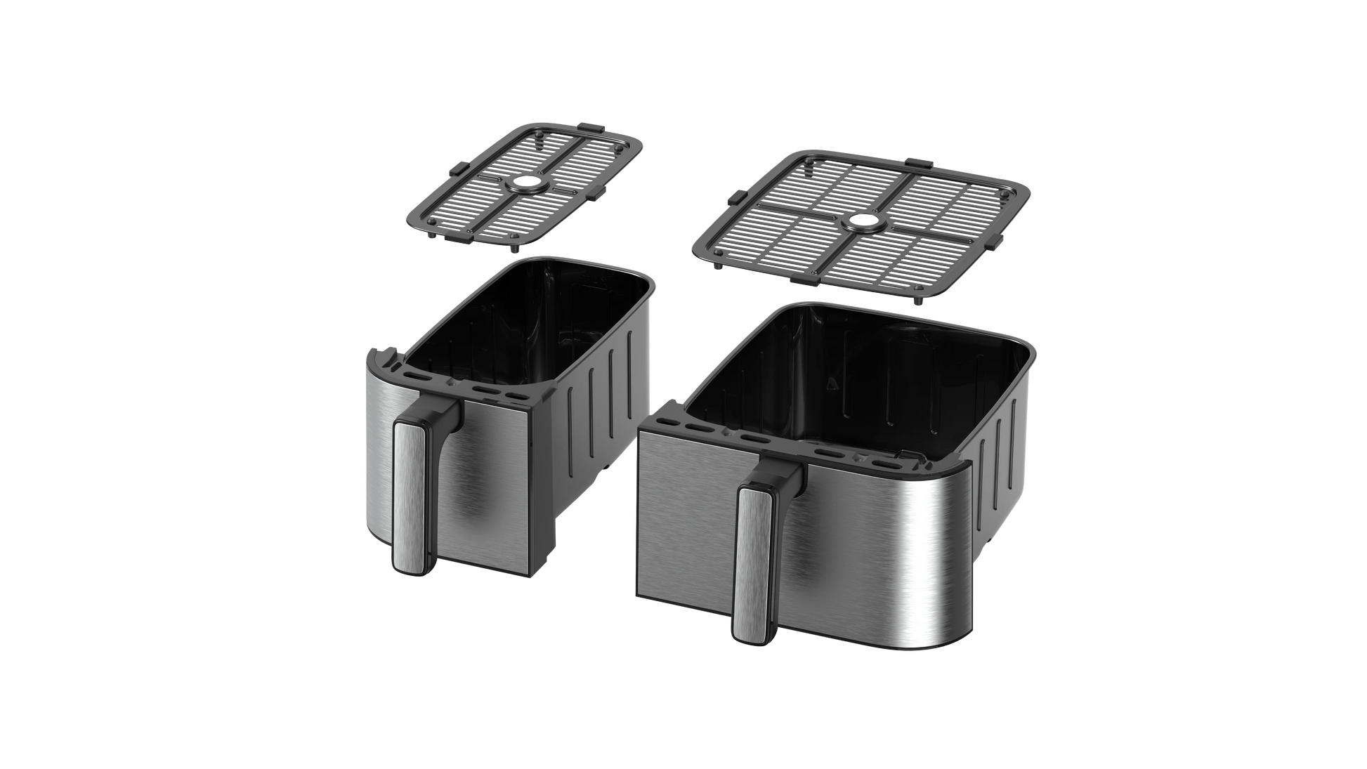 JMT-089098 11L Dual Core Metal Air Fryer – Multifunctional Cooking Pot with Large Capacity and Visible Design