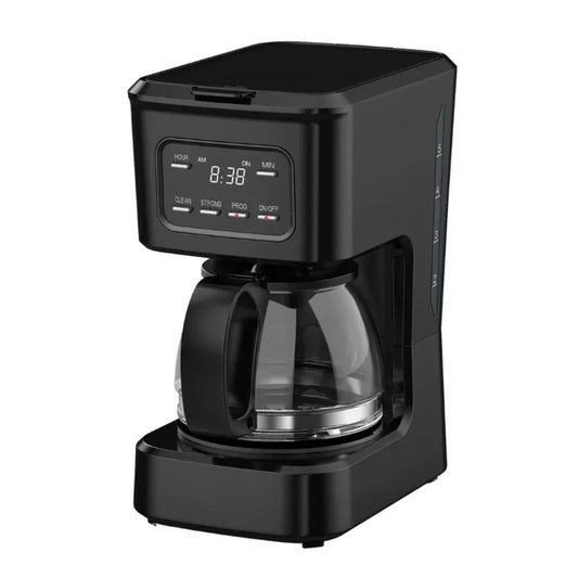 JMT-089162 Programmable 5-Cup Coffee Machine with Ground Coffee and Clear Water Level Indicator