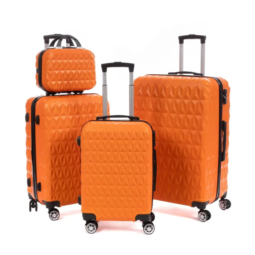 JMT-089290 Customisable ABS Luggage Set in Multiple Sizes (20, 24, 28 Inch) with 4-Wheel Mobility