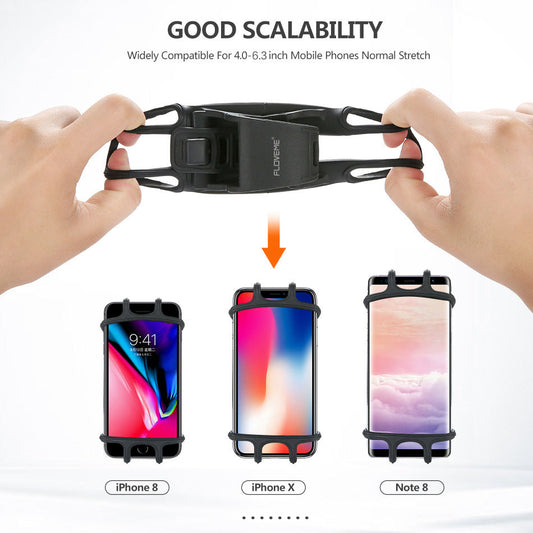 JMT-089354 Universal Bicycle Phone Holder for 4-6.3 Inch Smartphones - Flexible and Eco-Friendly Design