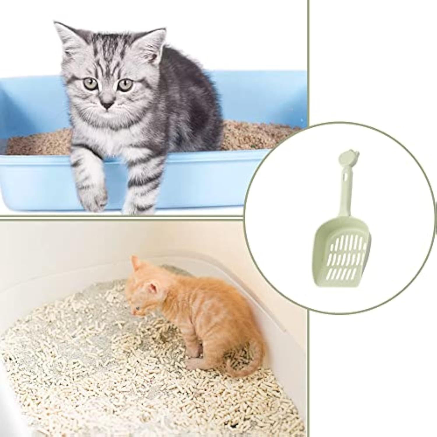 JMT-089418 Durable Plastic Cat Litter Scoops for Effortless Cleaning and Odor Control