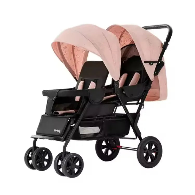 JMT-089482 3 in 1 Foldable Twin Baby Stroller for Infants 0-3 Years - European Design
