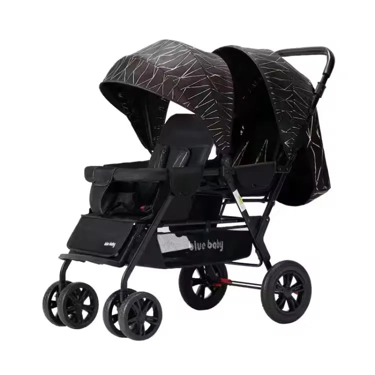 JMT-089482 3 in 1 Foldable Twin Baby Stroller for Infants 0-3 Years - European Design