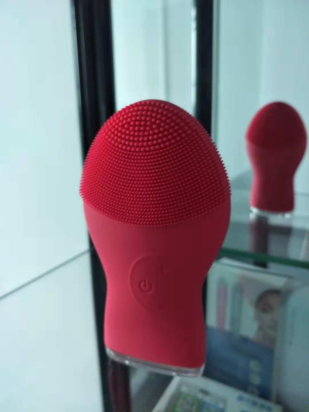 JMT-089482 Ultrasonic Waterproof Silicone Facial Cleanser with 3 Vibration Settings