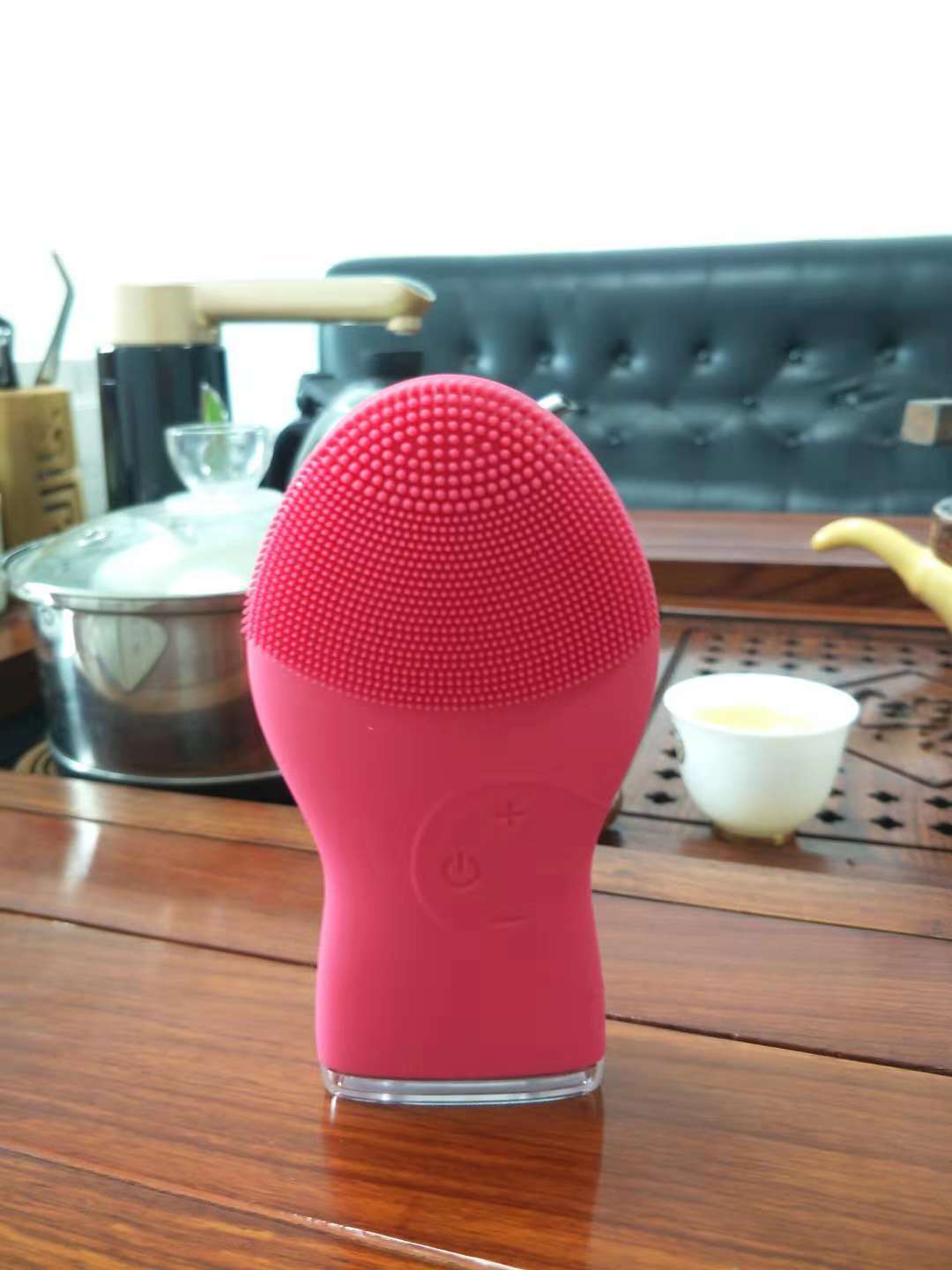 JMT-089482 Ultrasonic Waterproof Silicone Facial Cleanser with 3 Vibration Settings