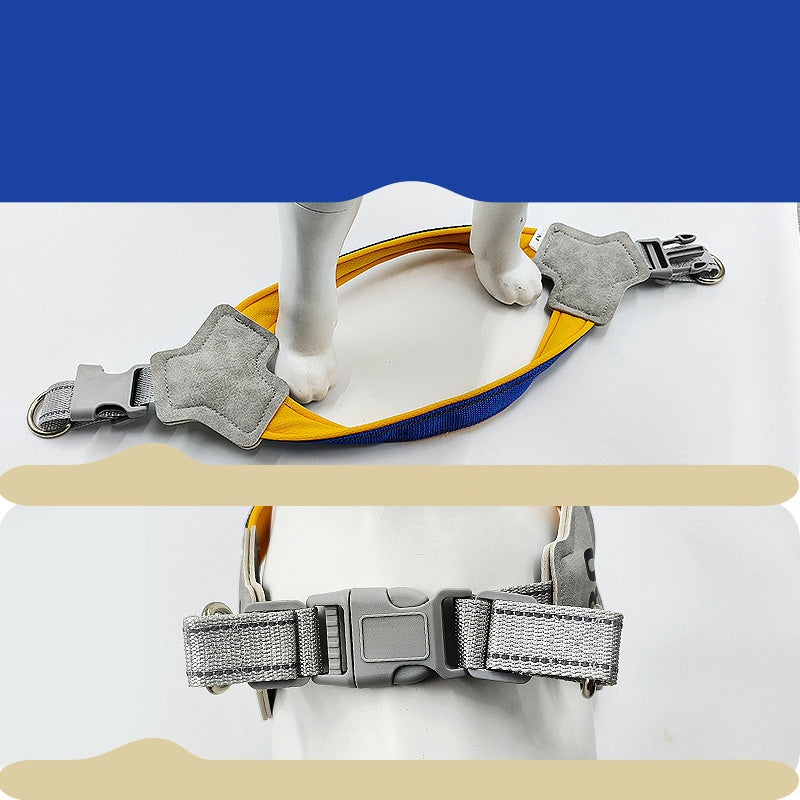 JMT-089674 Adjustable Reflective Chest Harness for Small to Medium Dogs, Comfortable Fit with Soft Buckle