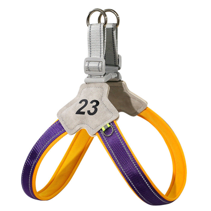 JMT-089674 Adjustable Reflective Chest Harness for Small to Medium Dogs, Comfortable Fit with Soft Buckle