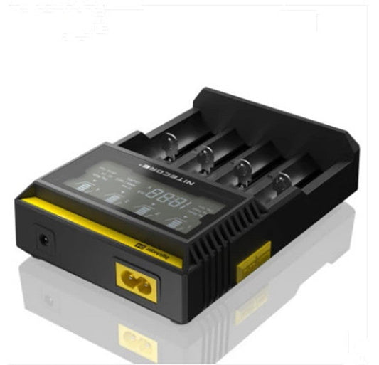 JMT-089674 LCD Intelligent Lithium-ion Battery Charger for 18650, 14500, 16340, and 26650 Batteries