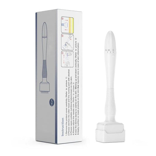 JMT-089738 Electric Microneedle Derma Roller Pen with 15 Replacement Cartridges – 6 Speed Microneedling Device for Skincare
