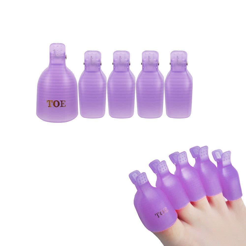 JMT-089802 Nail Remover Clips Set with Nail Polish Remover and Scrubbing Cotton for Easy Artificial Nail Removal