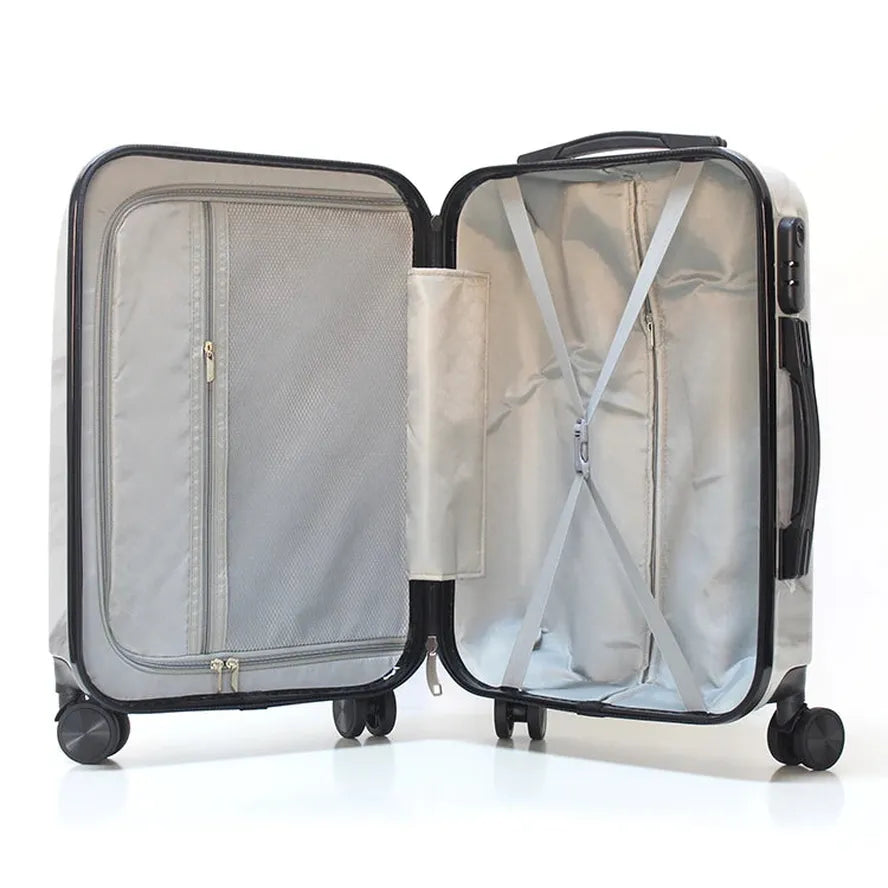 JMT-090058 Stylish Hard Shell Trolley Suitcase with Printed Film Design for Travel