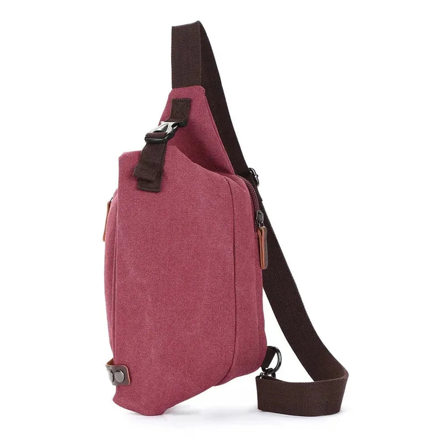 JMT-090378 Canvas Crossbody Shoulder Bag for Men - Stylish Sports Chest Pack