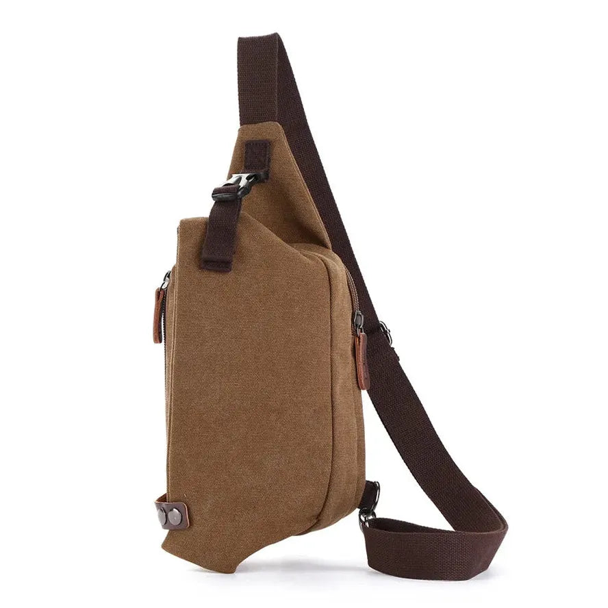 JMT-090378 Canvas Crossbody Shoulder Bag for Men - Stylish Sports Chest Pack