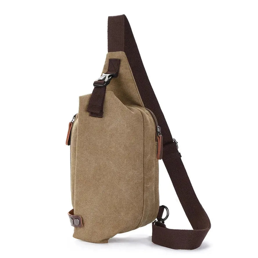 JMT-090378 Canvas Crossbody Shoulder Bag for Men - Stylish Sports Chest Pack