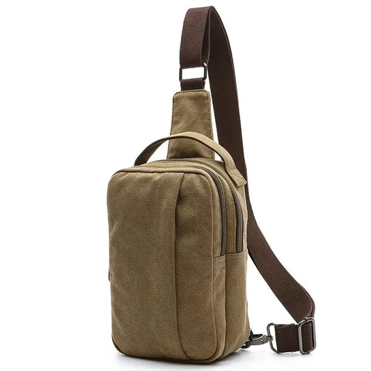 JMT-090378 Canvas Crossbody Shoulder Bag for Men - Stylish Sports Chest Pack
