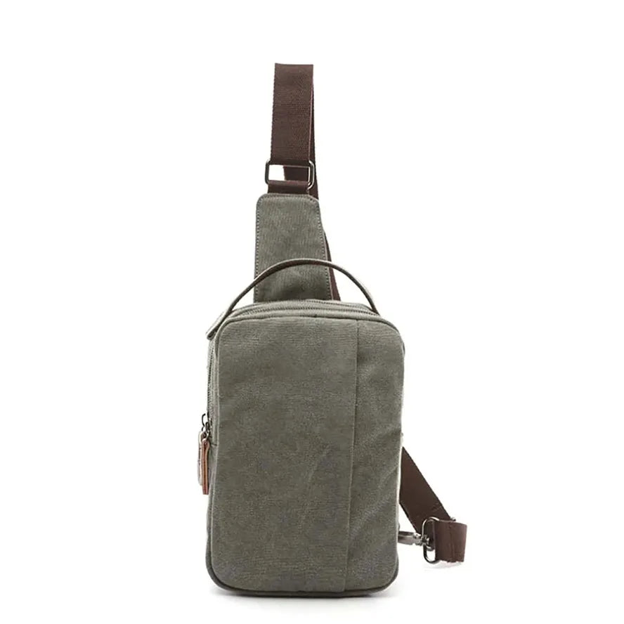 JMT-090378 Canvas Crossbody Shoulder Bag for Men - Stylish Sports Chest Pack