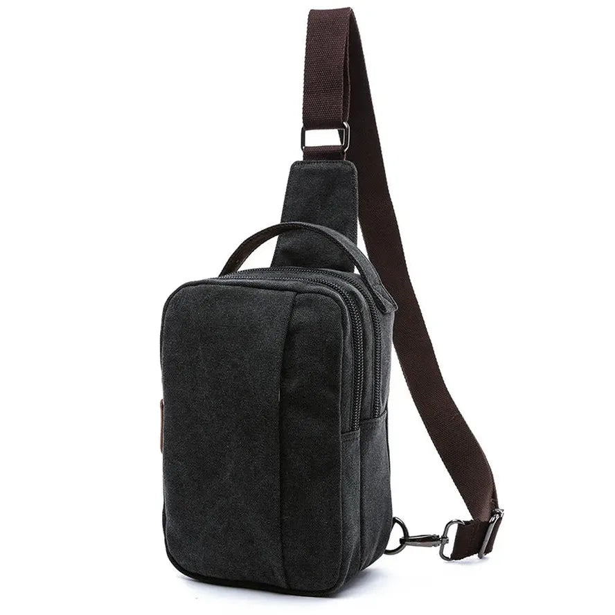 JMT-090378 Canvas Crossbody Shoulder Bag for Men - Stylish Sports Chest Pack