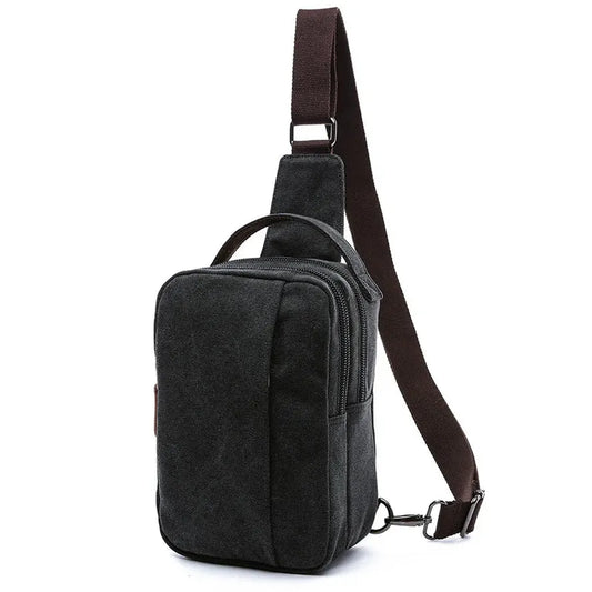 JMT-090378 Canvas Crossbody Shoulder Bag for Men - Stylish Sports Chest Pack