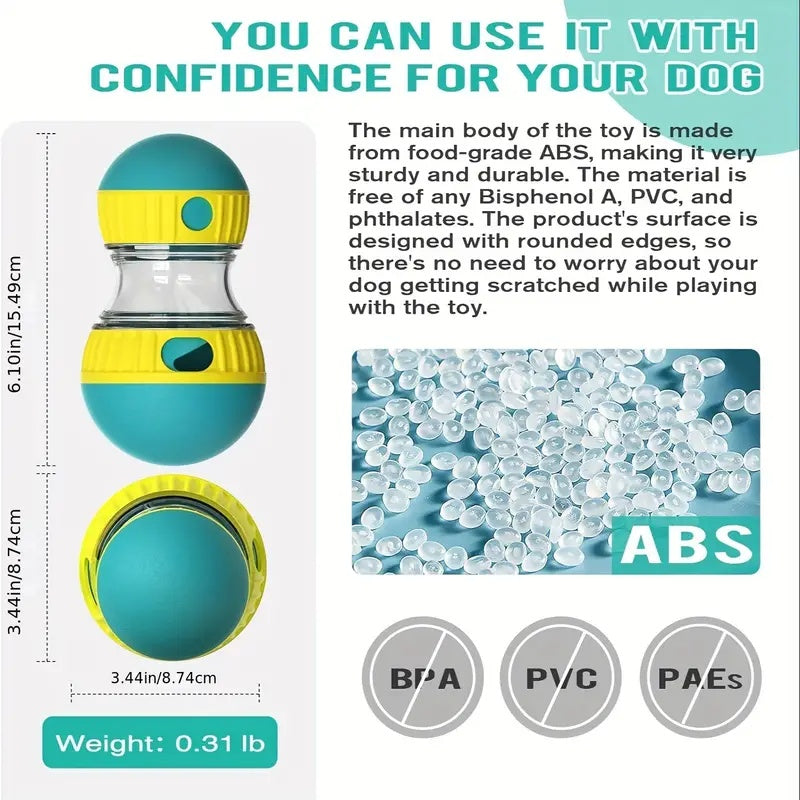 JMT-090634 Interactive Adjustable Treat Dispenser Toy for Dogs - Slow Feeder Puzzle for Engaging Play and Mental Stimulation