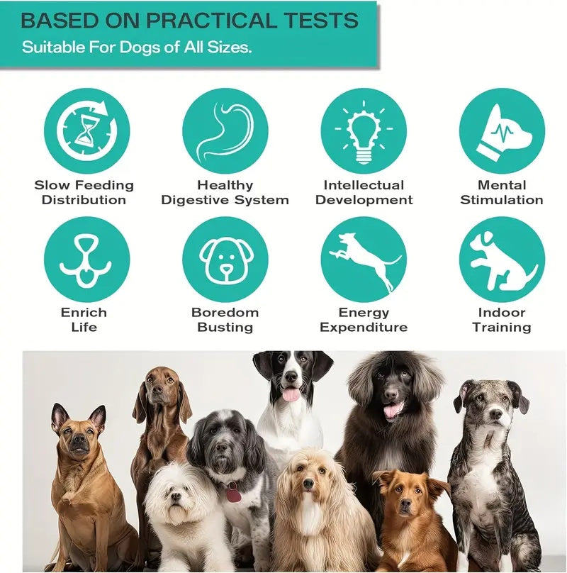 JMT-090634 Interactive Adjustable Treat Dispenser Toy for Dogs - Slow Feeder Puzzle for Engaging Play and Mental Stimulation