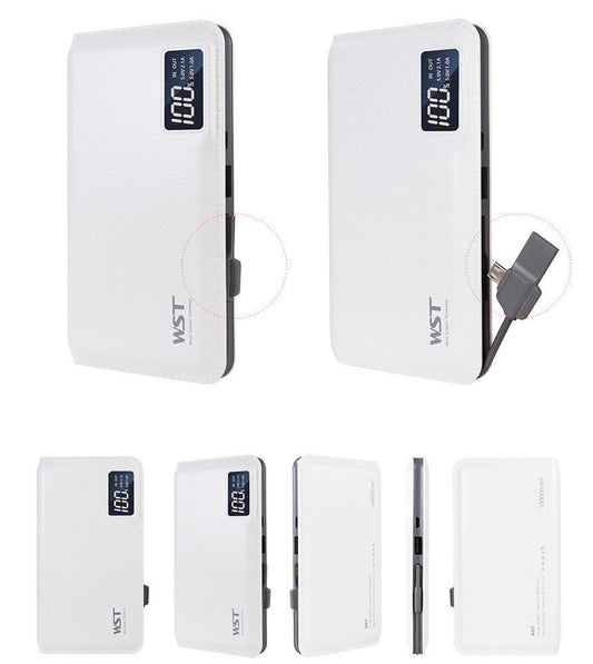 JMT-090826 10,000 mAh Polymer Lithium Ion Power Bank with LCD Display - Multiple Colors Available