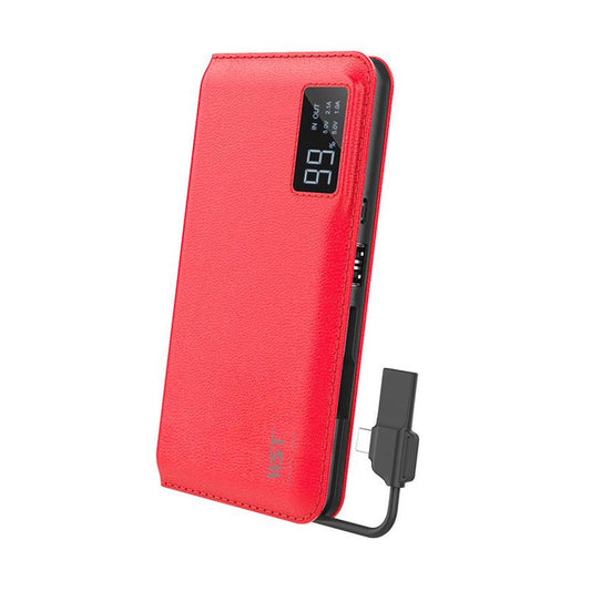 JMT-090826 10,000 mAh Polymer Lithium Ion Power Bank with LCD Display - Multiple Colors Available