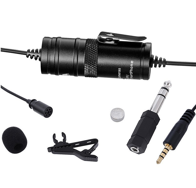 JMT-090826 Omnidirectional Lavalier Microphone for Cameras with 3.5mm Connection