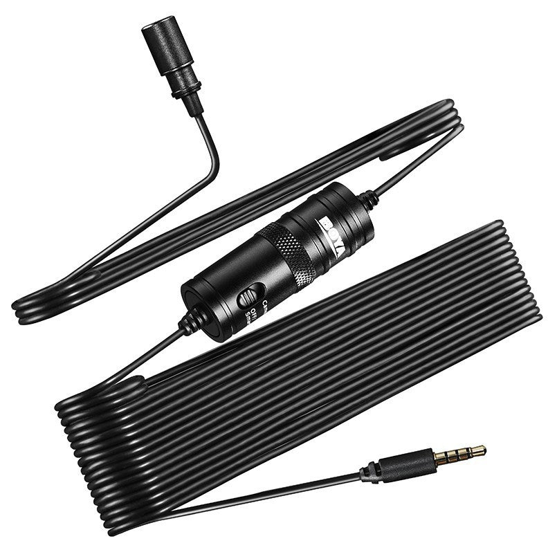 JMT-090826 Omnidirectional Lavalier Microphone for Cameras with 3.5mm Connection