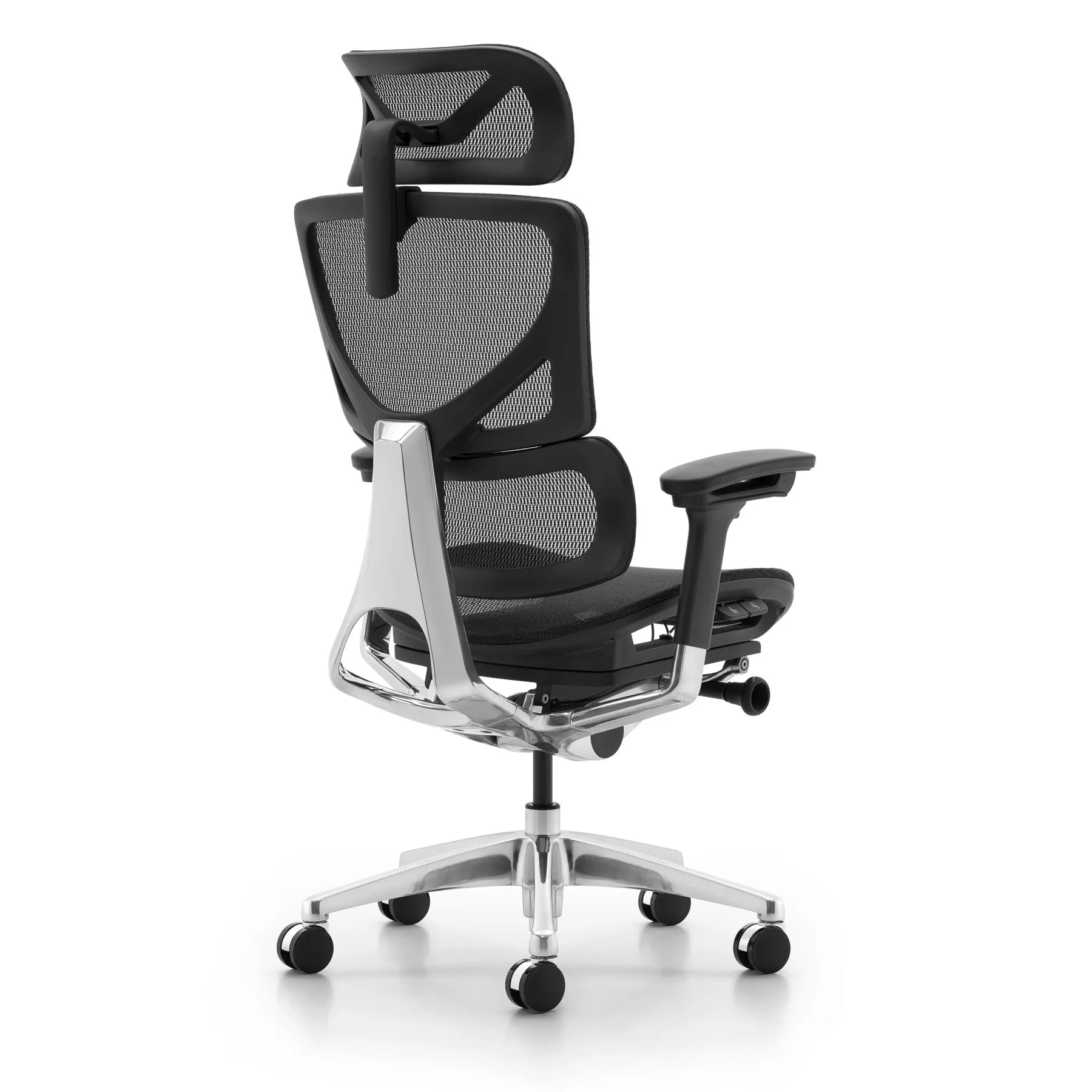 JMT-091082 Red Office Chair with Massage Function, Mesh Fabric Back, Nylon Base, Adjustable Lumbar Support