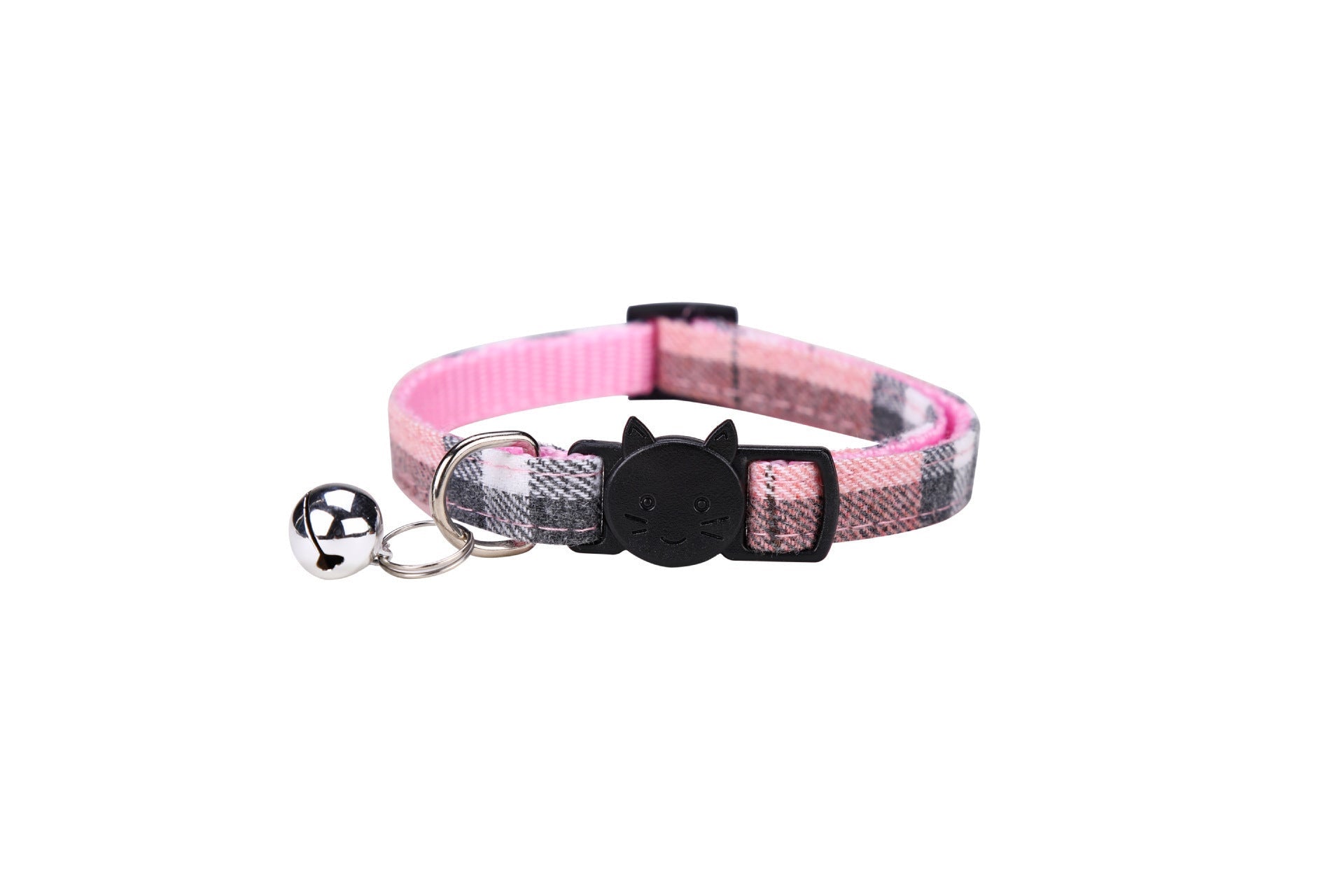 JMT-091146 Plaid Bowknot Cat Collar with Anti-Rust Bell – Available in Multiple Colors