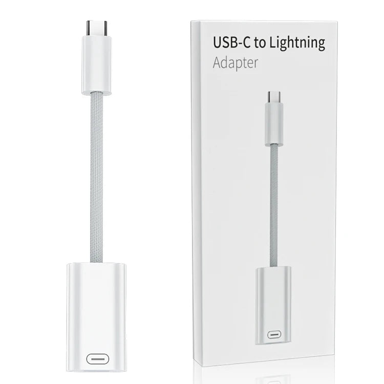 JMT-091146 iPhone 15 8Pin Female to USB C Male Earphone Adapter for Charging and Data Transmission