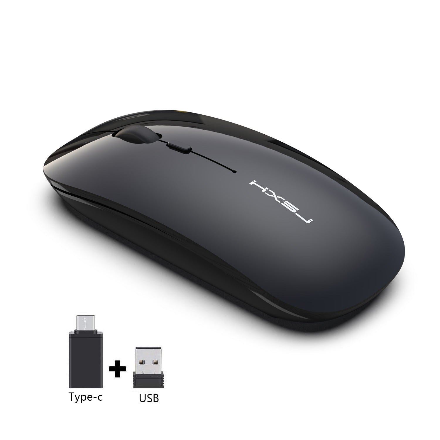 JMT-091274 Rechargeable Wireless Mouse M60 - Ergonomic Design, 2.4GHz Connection, 800-1600 DPI, ABS Material, Mute Operation, Black