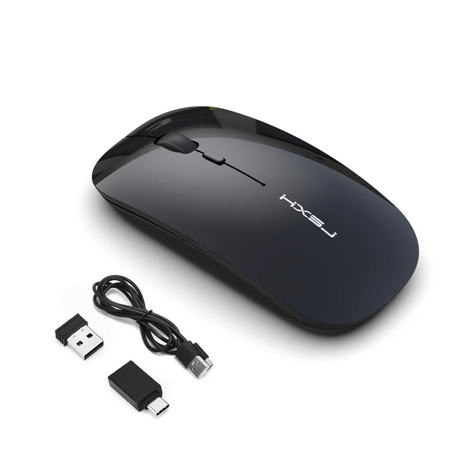 JMT-091274 Rechargeable Wireless Mouse M60 - Ergonomic Design, 2.4GHz Connection, 800-1600 DPI, ABS Material, Mute Operation, Black