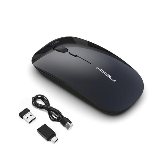 JMT-091274 Rechargeable Wireless Mouse M60 - Ergonomic Design, 2.4GHz Connection, 800-1600 DPI, ABS Material, Mute Operation, Black