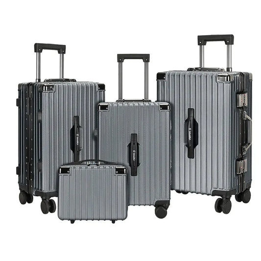 JMT-091530 Custom 14-28 Inch Trolley Spinner PC Luggage with Hard Shell Design and Aluminium Accents