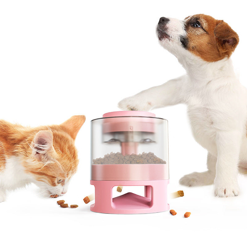 JMT-091786 Square Bullet Food Dispenser for Dogs and Cats - Interactive Pet Feeder Toy with Anti-Slip Design and Emergency Feeding Function