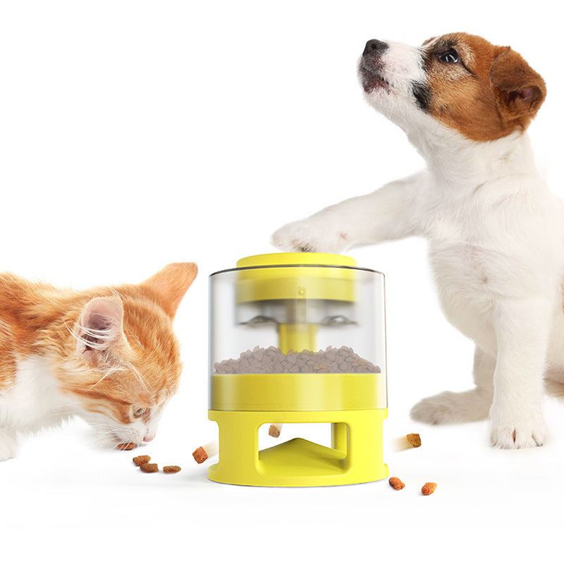 JMT-091786 Square Bullet Food Dispenser for Dogs and Cats - Interactive Pet Feeder Toy with Anti-Slip Design and Emergency Feeding Function