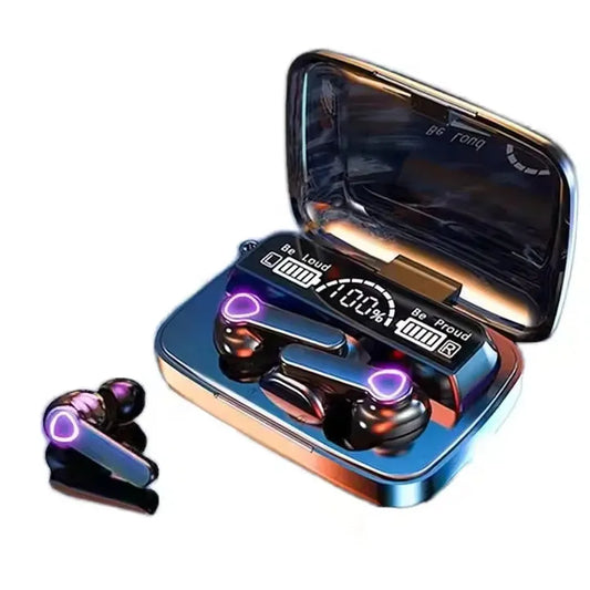JMT-091978 M19 Wireless In-Ear Bluetooth Earbuds with AAC, LED Display, and Gaming Power Bank